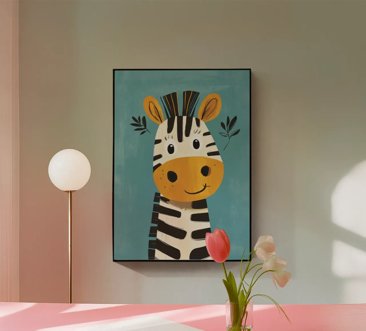 Illustrazione di una simpatica zebra plexiglass da ORION