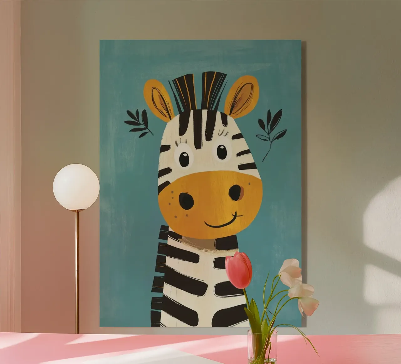 Illustrazione di una simpatica zebra plexiglass da ORION