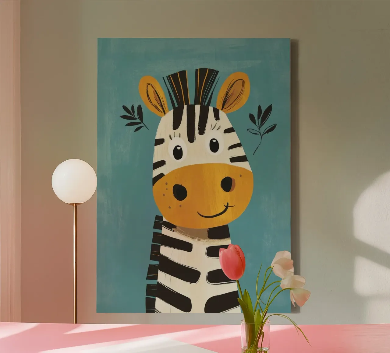 Illustrazione di una simpatica zebra tela da ORION