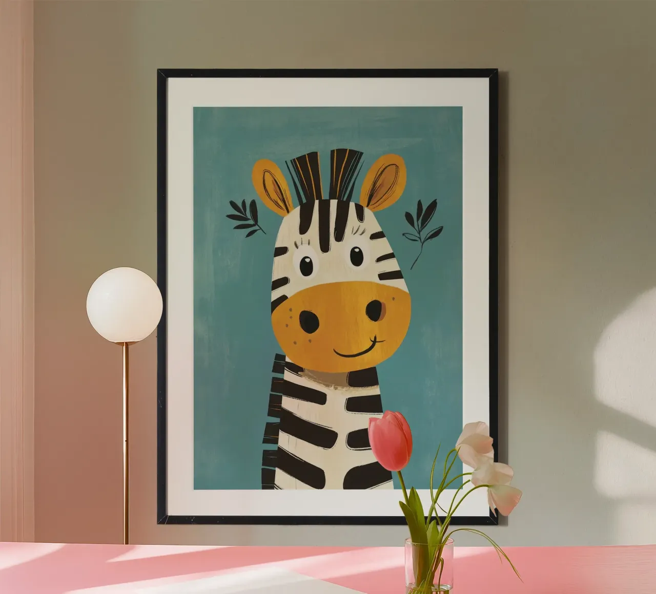 Illustrazione di una simpatica zebra poster da ORION