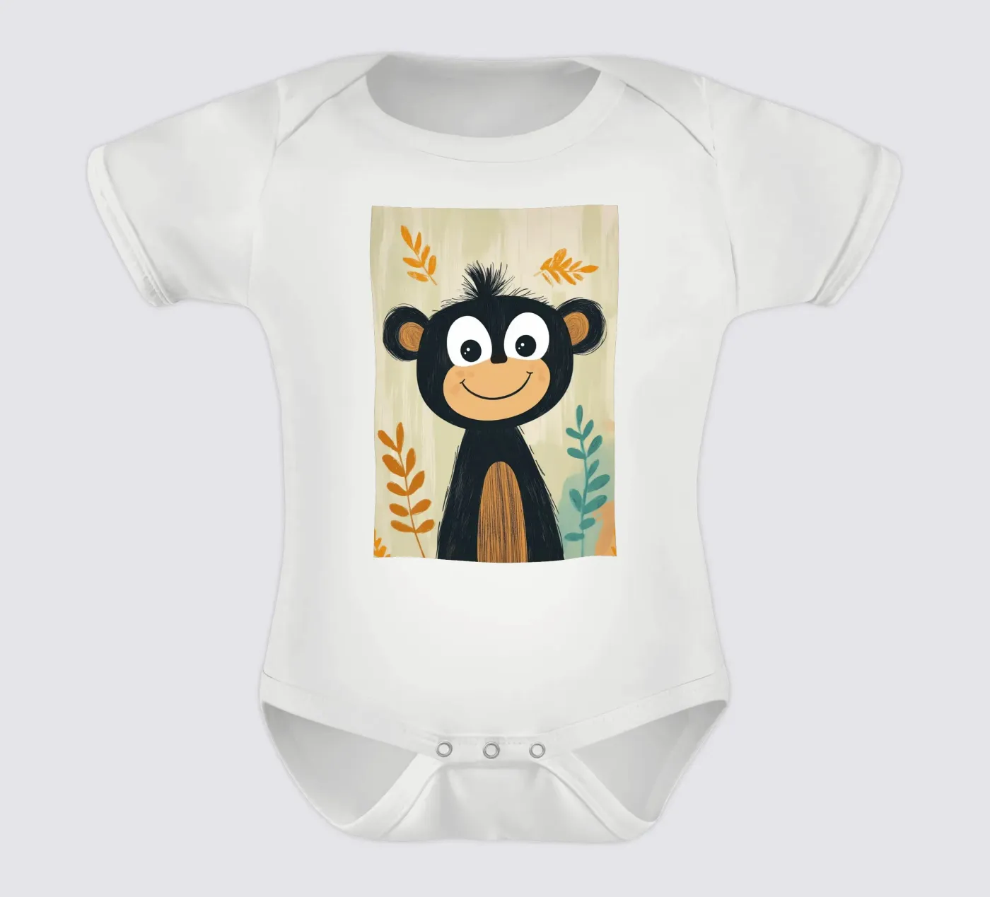 Illustration d'un singe souriant body bébé de ORION