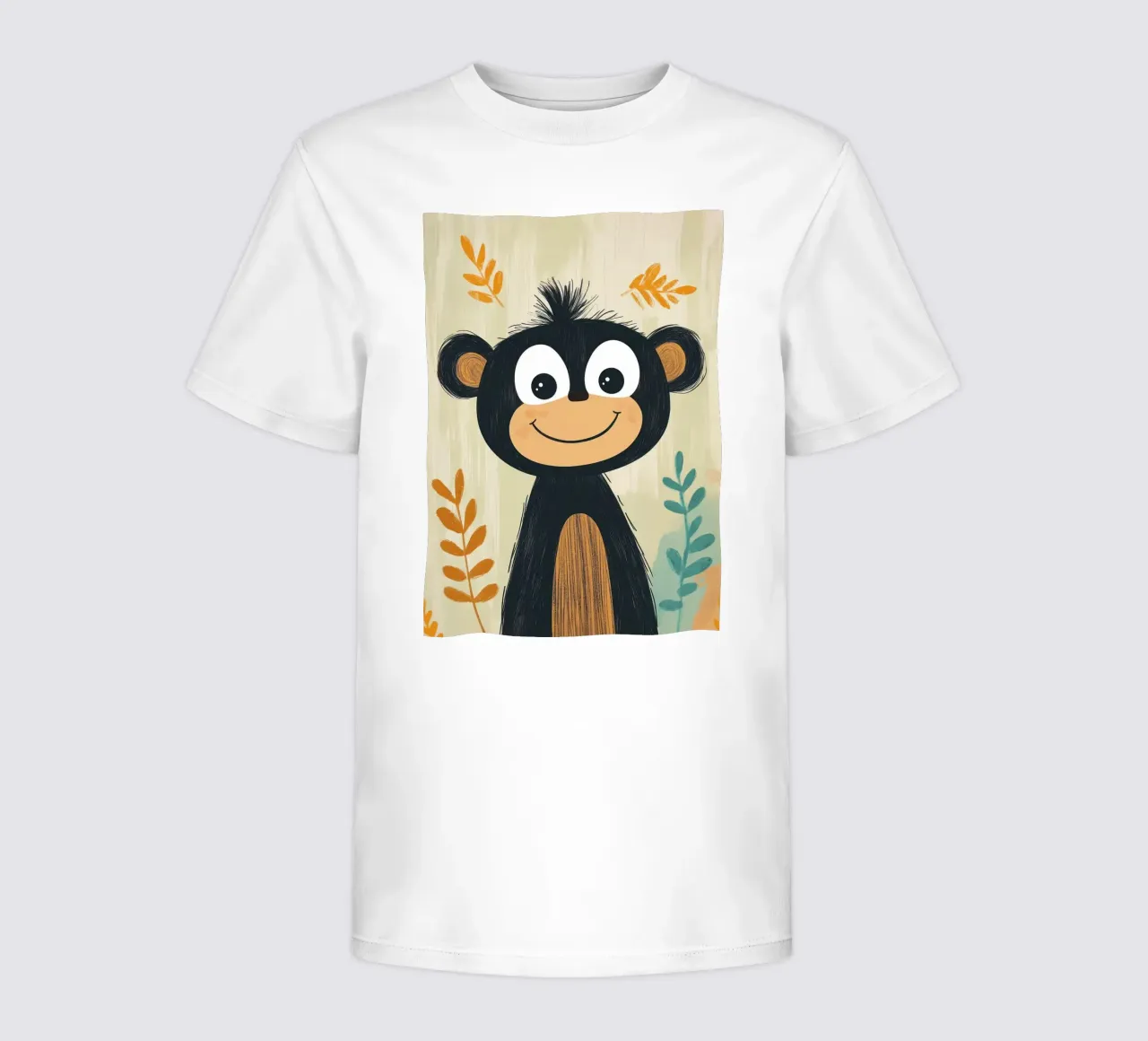 Illustrazione di una scimmia sorridente t-shirt bambini da ORION
