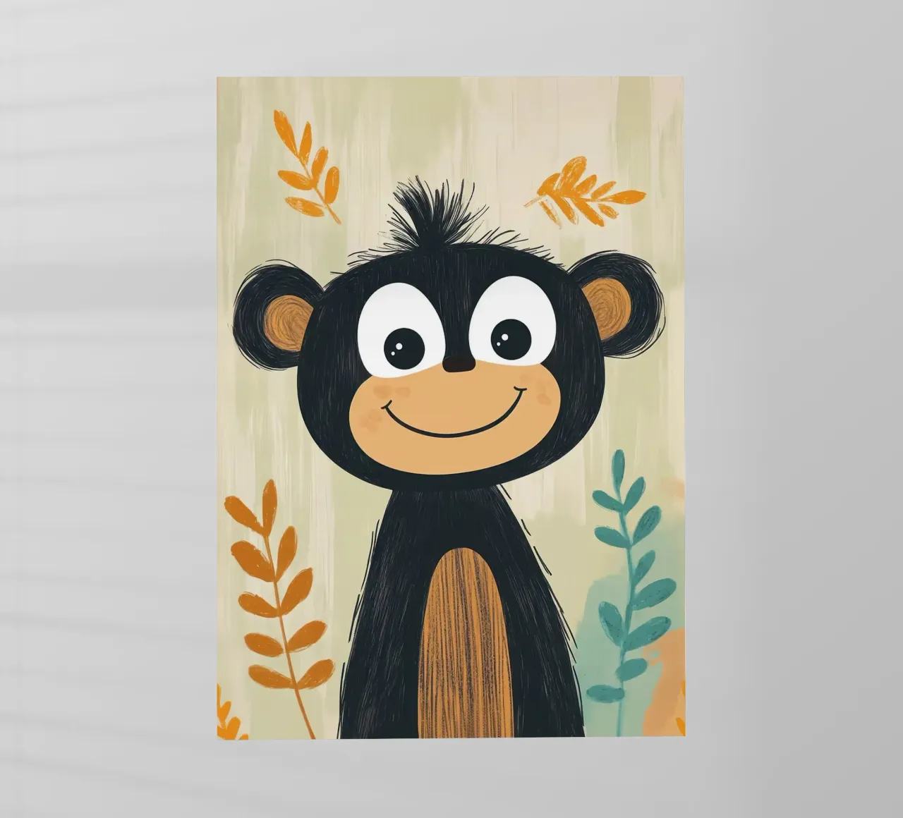 Illustrazione di una scimmia sorridente pellicola backlit da ORION