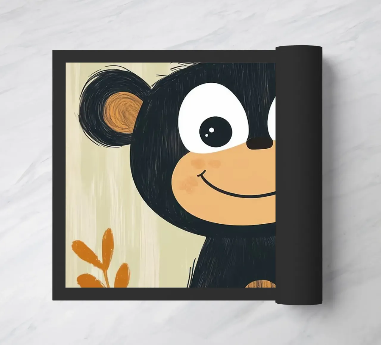 Smiling Monkey Illustration doormat by ORION