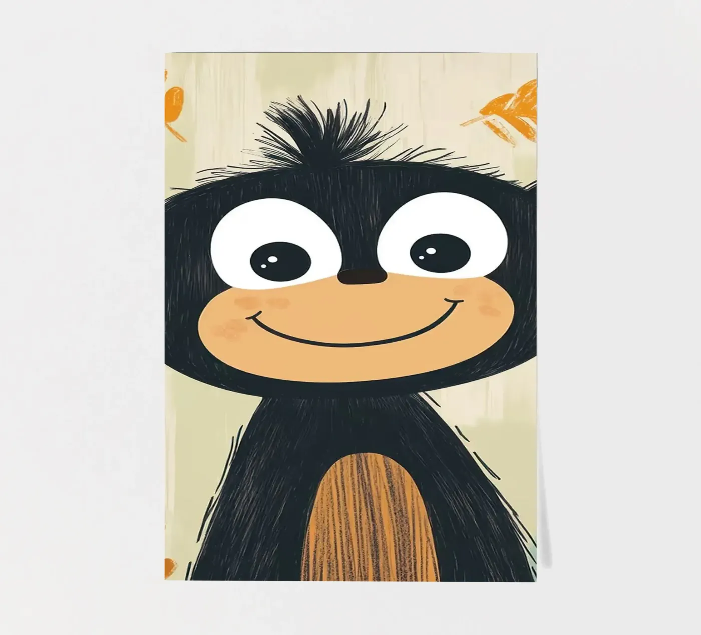 Smiling Monkey Illustration foglio adesivo da ORION