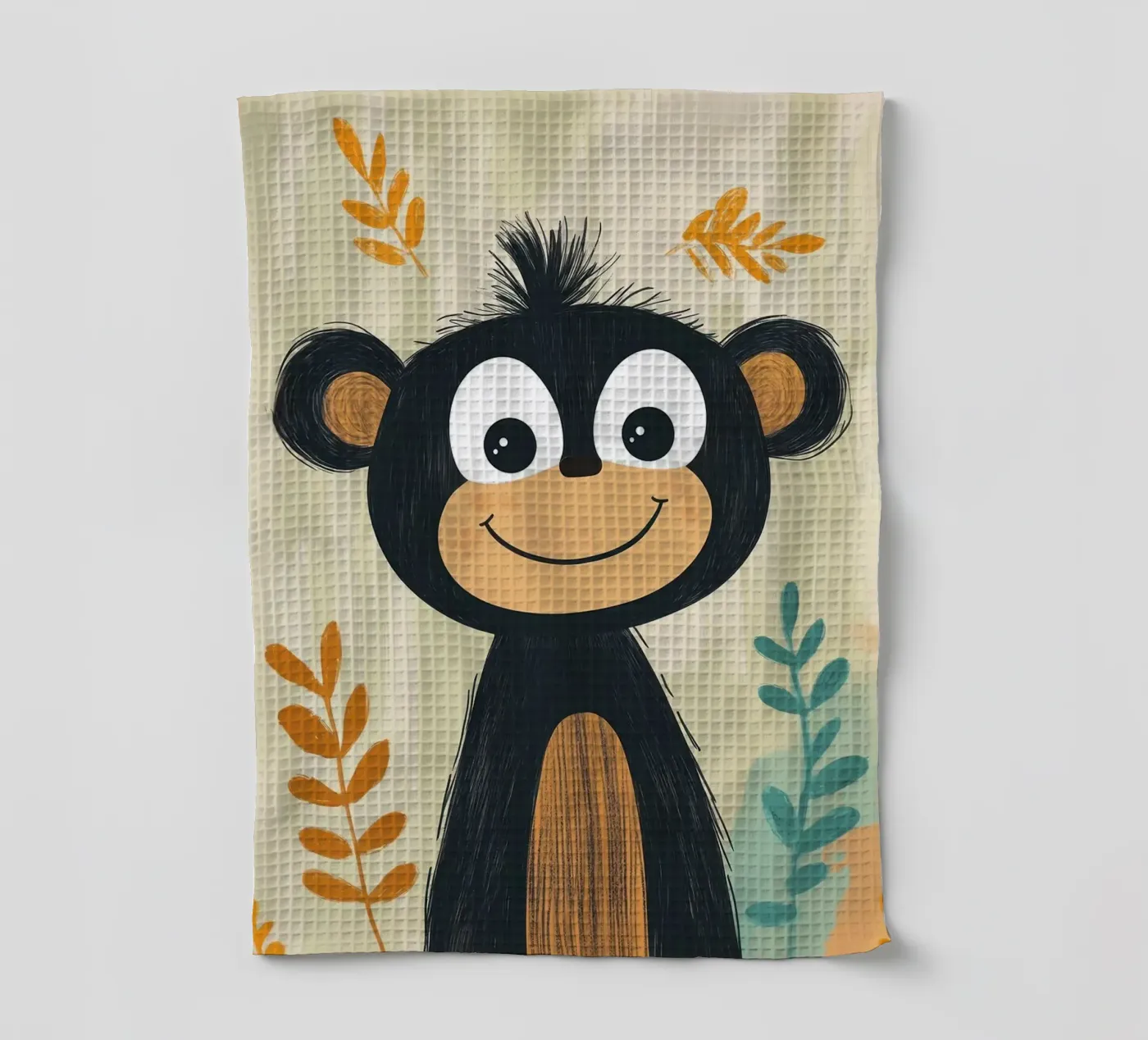 Illustration d'un singe souriant torchon de ORION