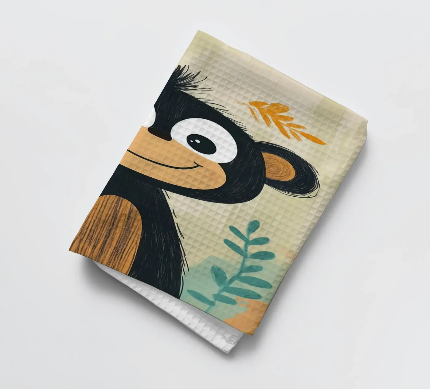 Illustration d'un singe souriant torchon de ORION