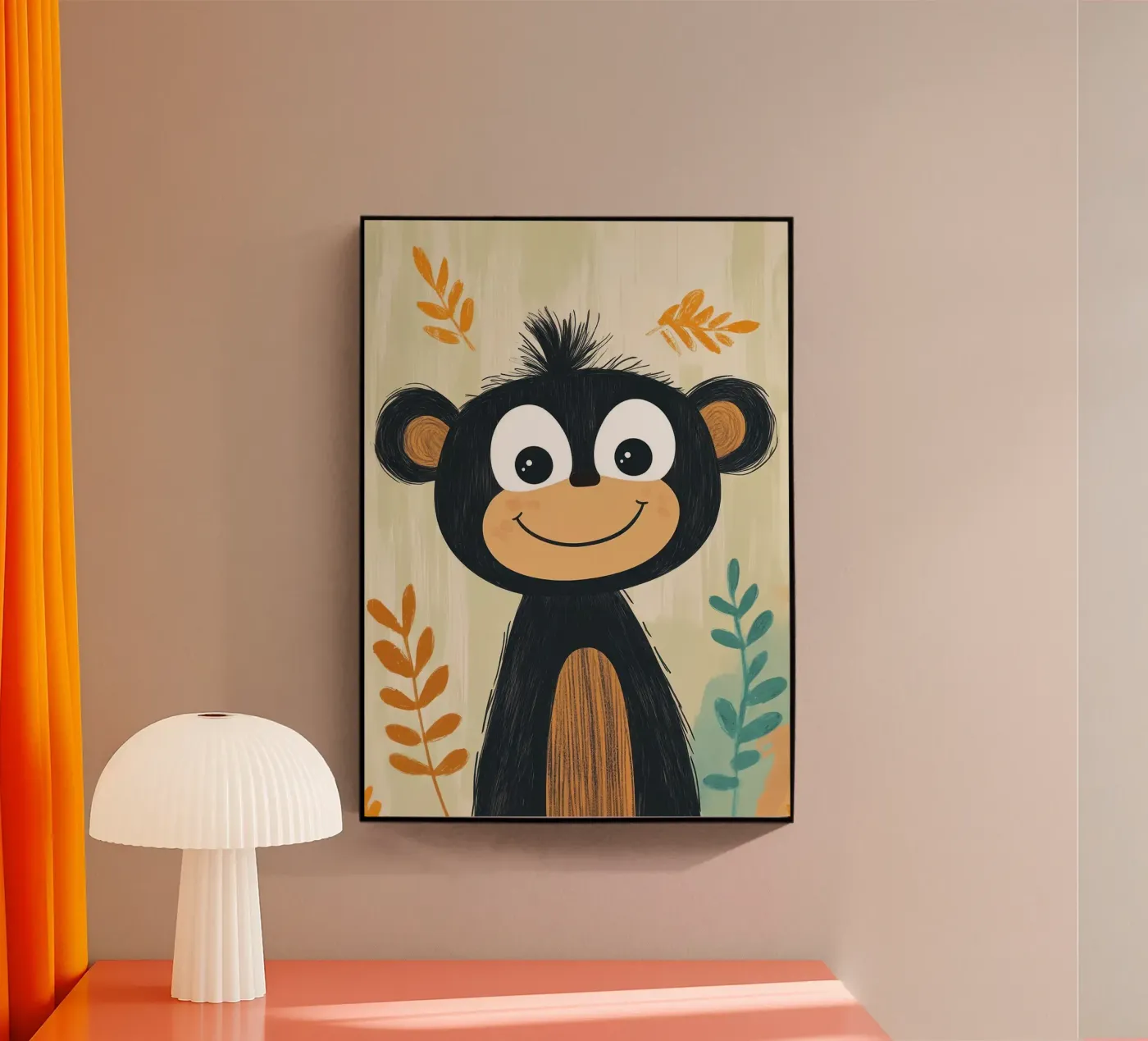 Smiling Monkey Illustration plexiglass da ORION