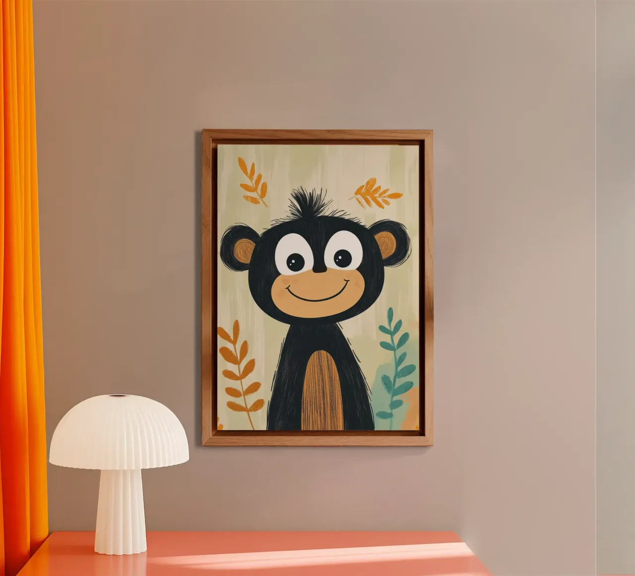 Smiling Monkey Illustration forex plate by ORION