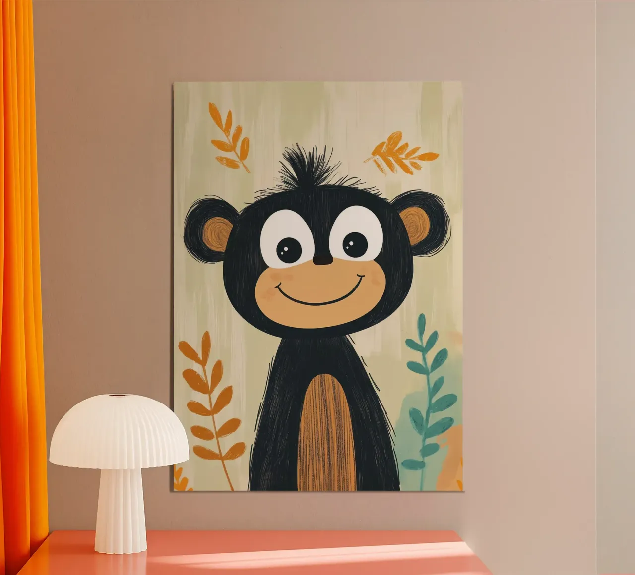 Smiling Monkey Illustration forex plate by ORION