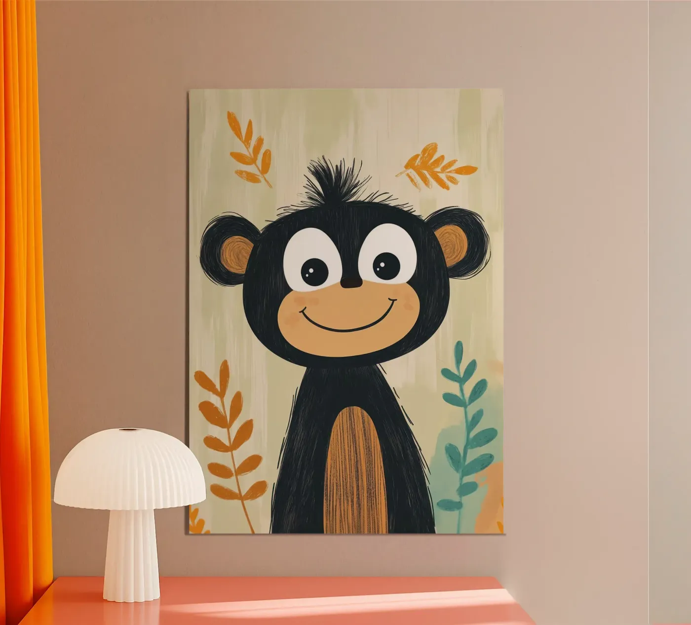 Smiling Monkey Illustration poster by ORION