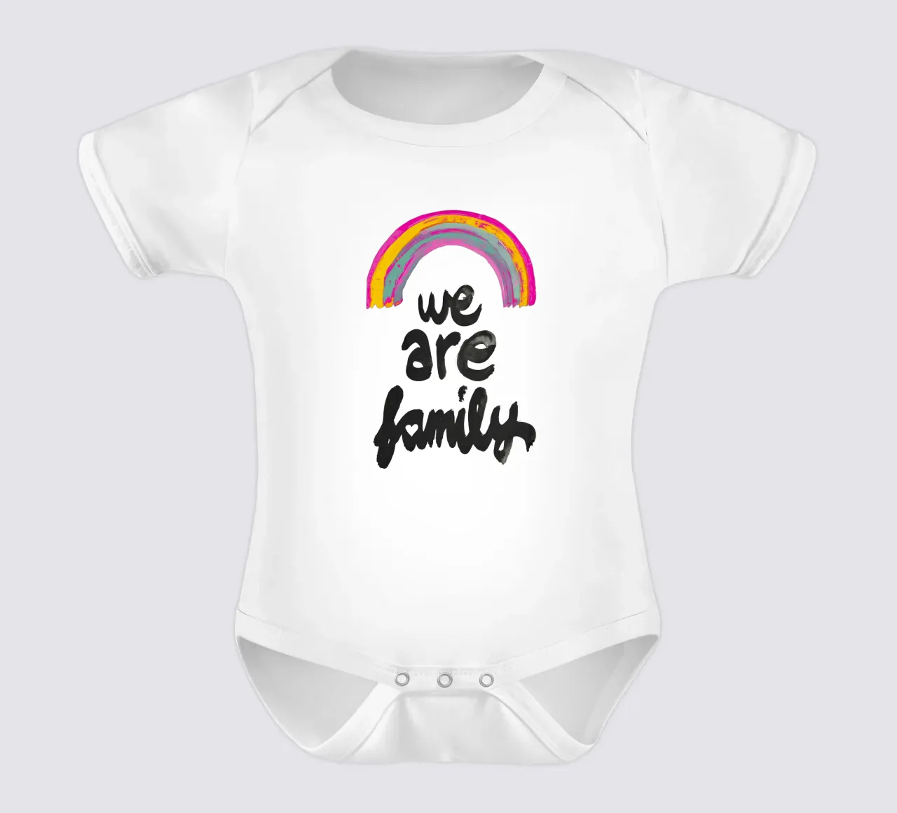 We Are Family (Without Background) body neonato maniche corte da treechild