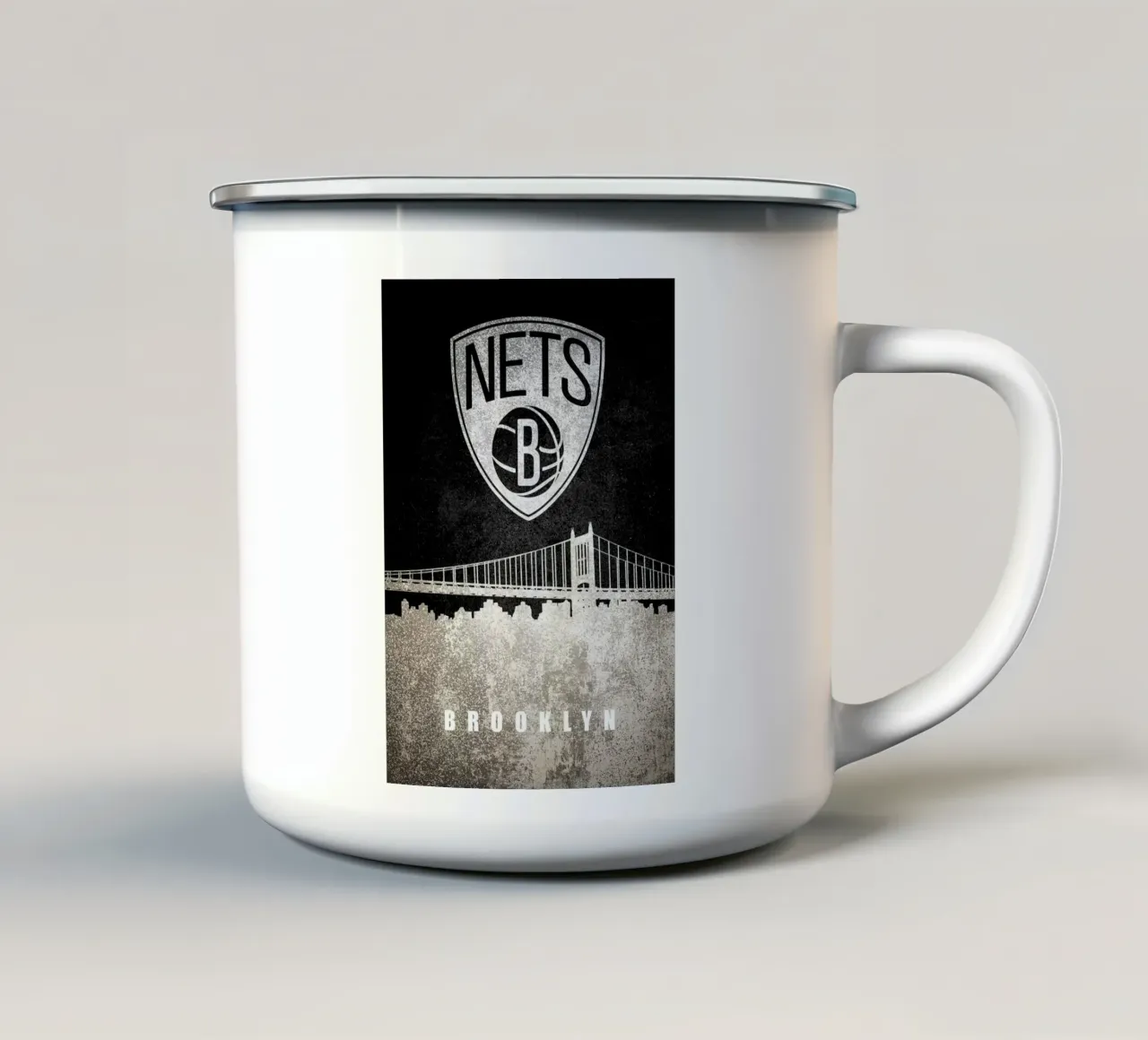 Skyline della città di Brooklyn tazza in smalto da kakaka