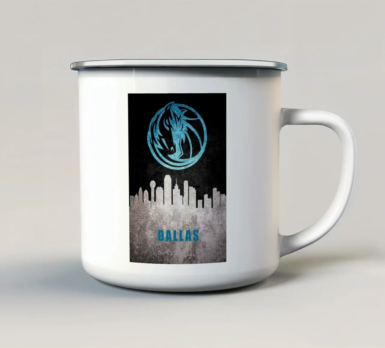 Skyline della città di Dallas tazza in smalto da kakaka
