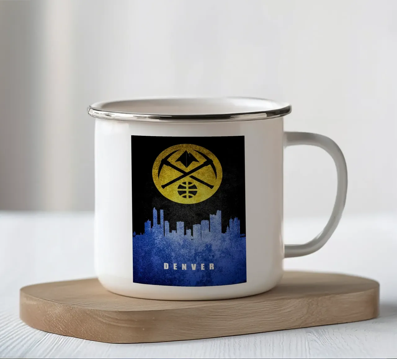 Lo skyline della città di Denver tazza in smalto da kakaka
