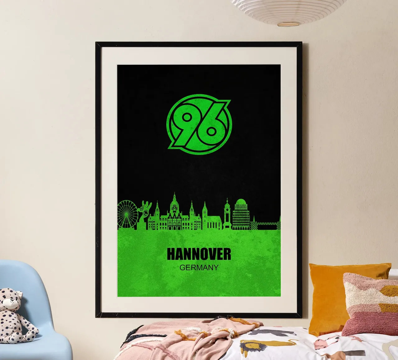 Skyline della città di Hannover 96 carta hahnemühle da kakaka
