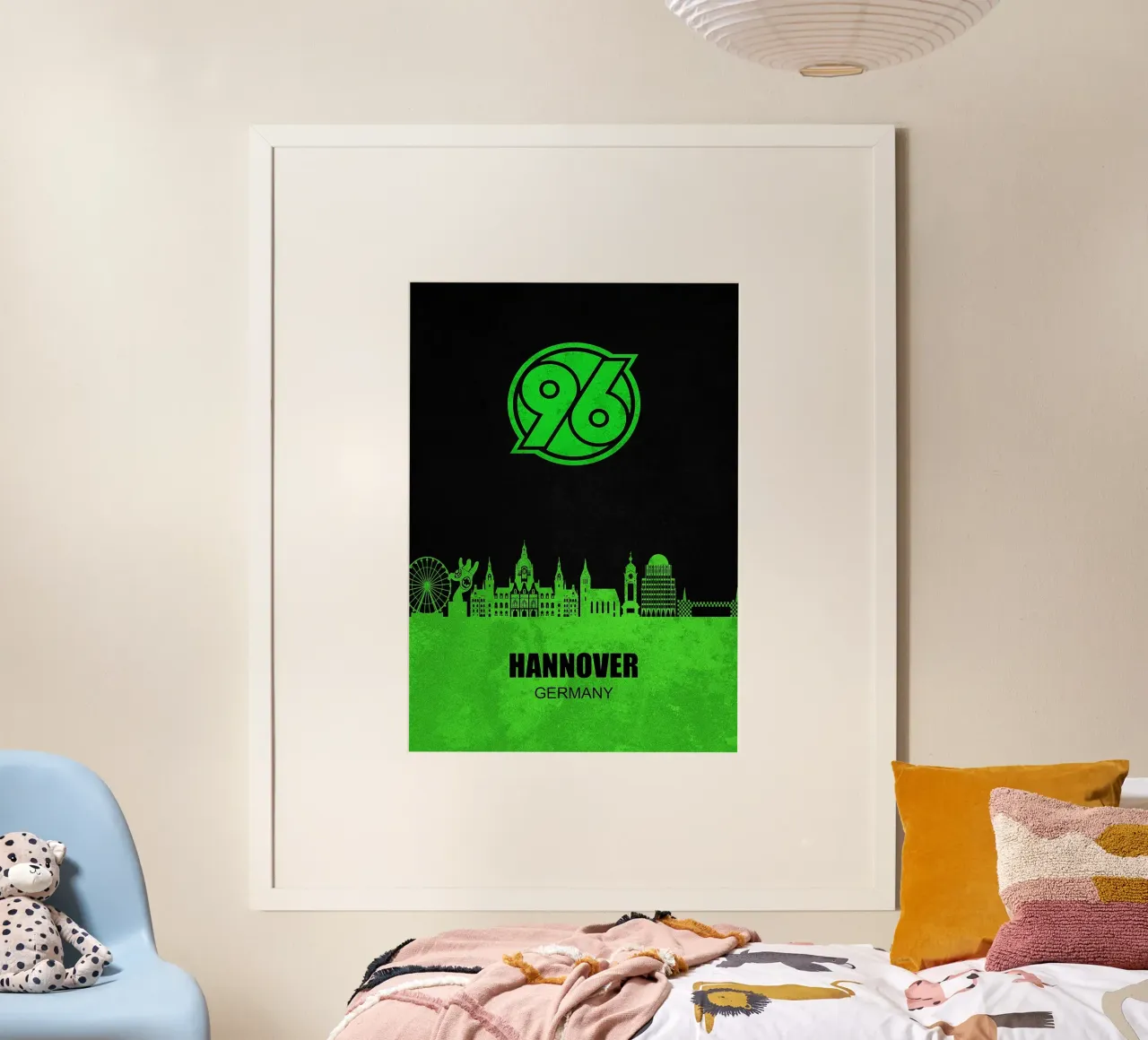 Skyline della città di Hannover 96 carta hahnemühle da kakaka