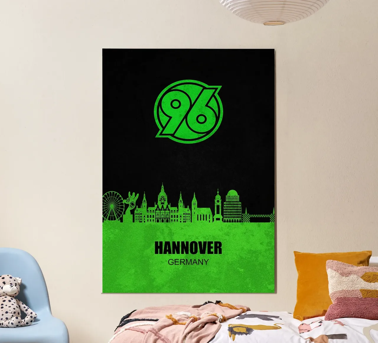 Skyline della città di Hannover 96 carta hahnemühle da kakaka