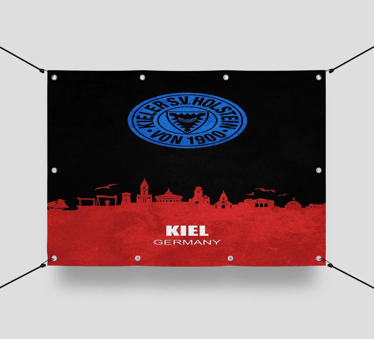 Holstein Kiel - Skyline della città telo in pvc da kakaka