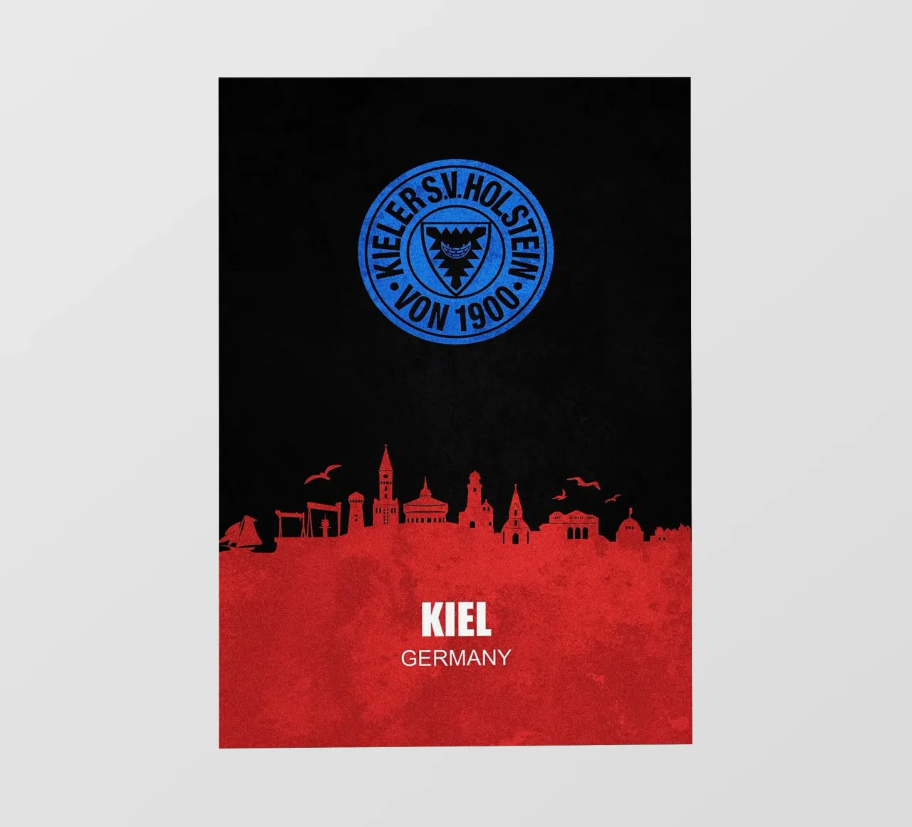 Holstein Kiel - Skyline della città telo in pvc da kakaka
