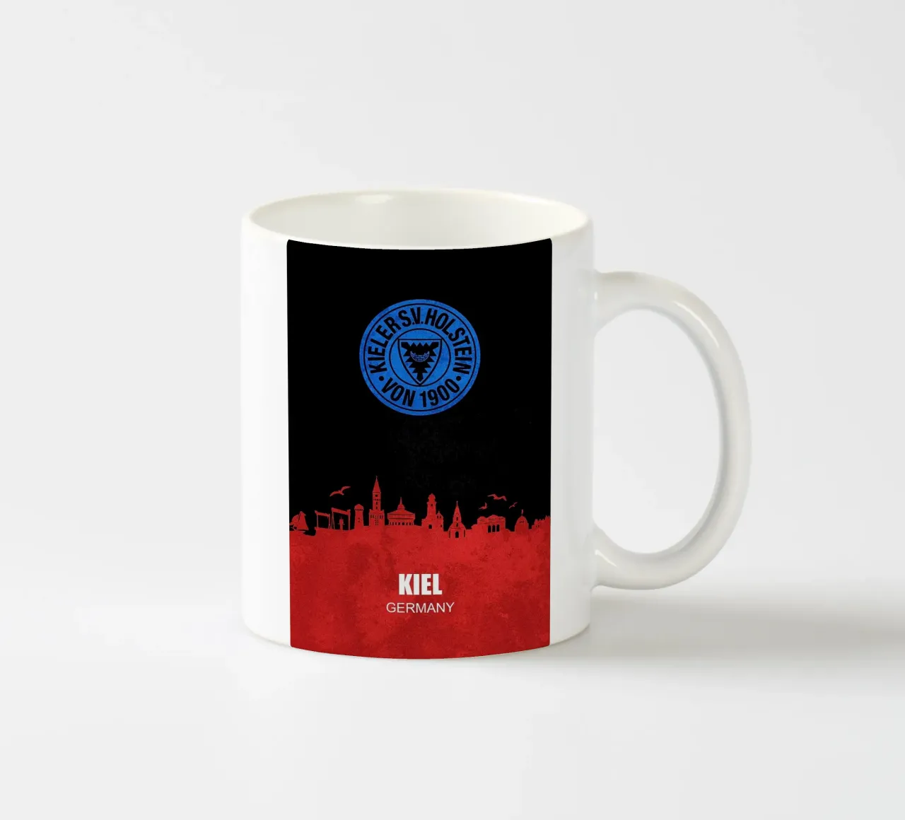 Holstein Kiel - Skyline della città tazza in ceramica da kakaka