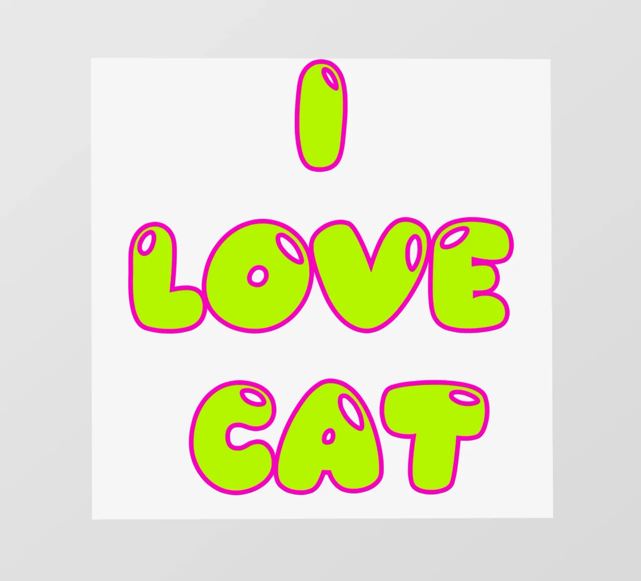 Amo i gatti telo in pvc da Test Store