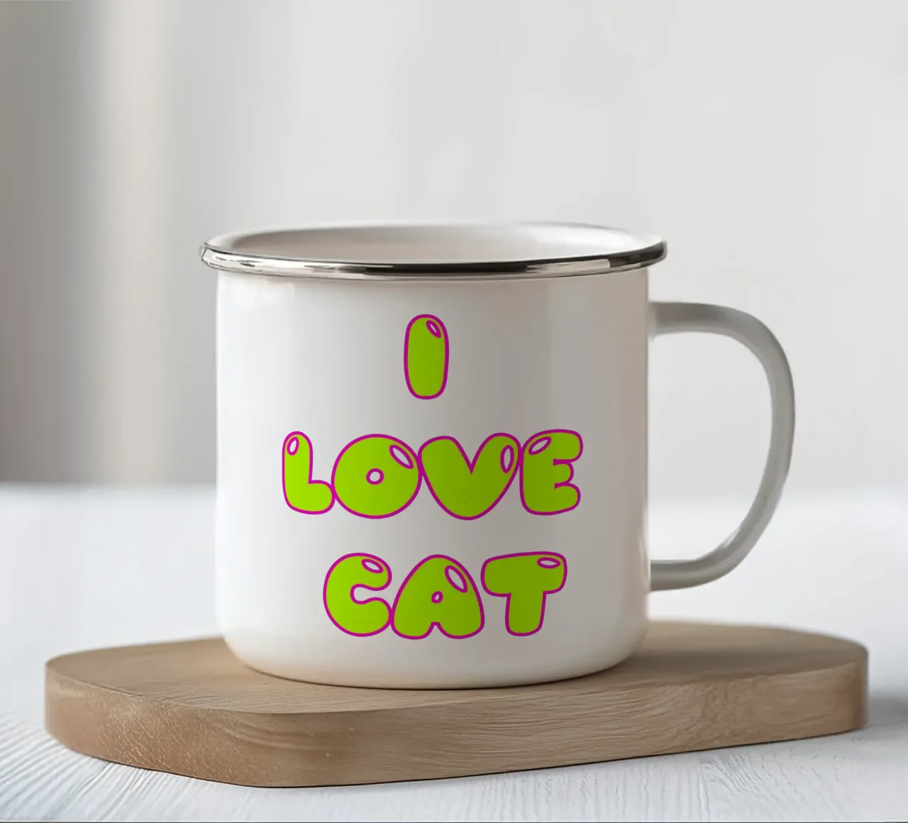 Amo i gatti tazza in smalto da Test Store