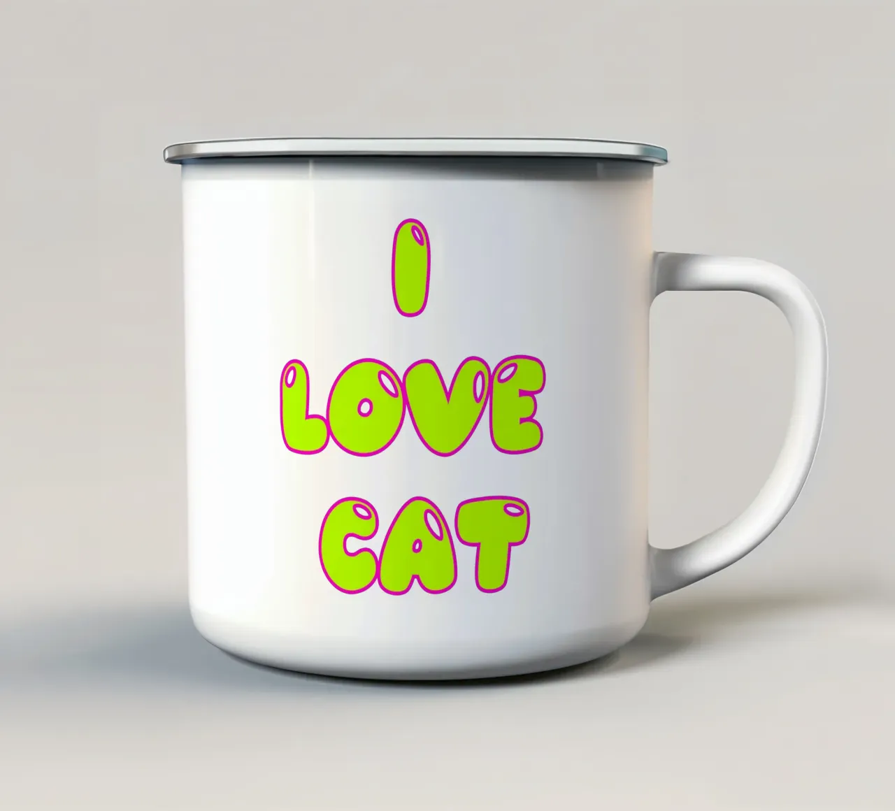 Amo i gatti tazza in smalto da Test Store