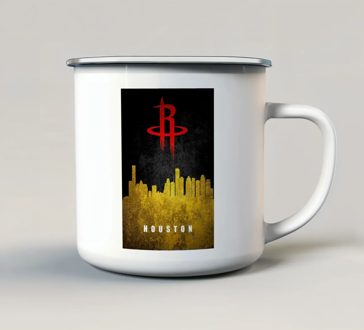 Skyline della città di Houston tazza in smalto da kakaka
