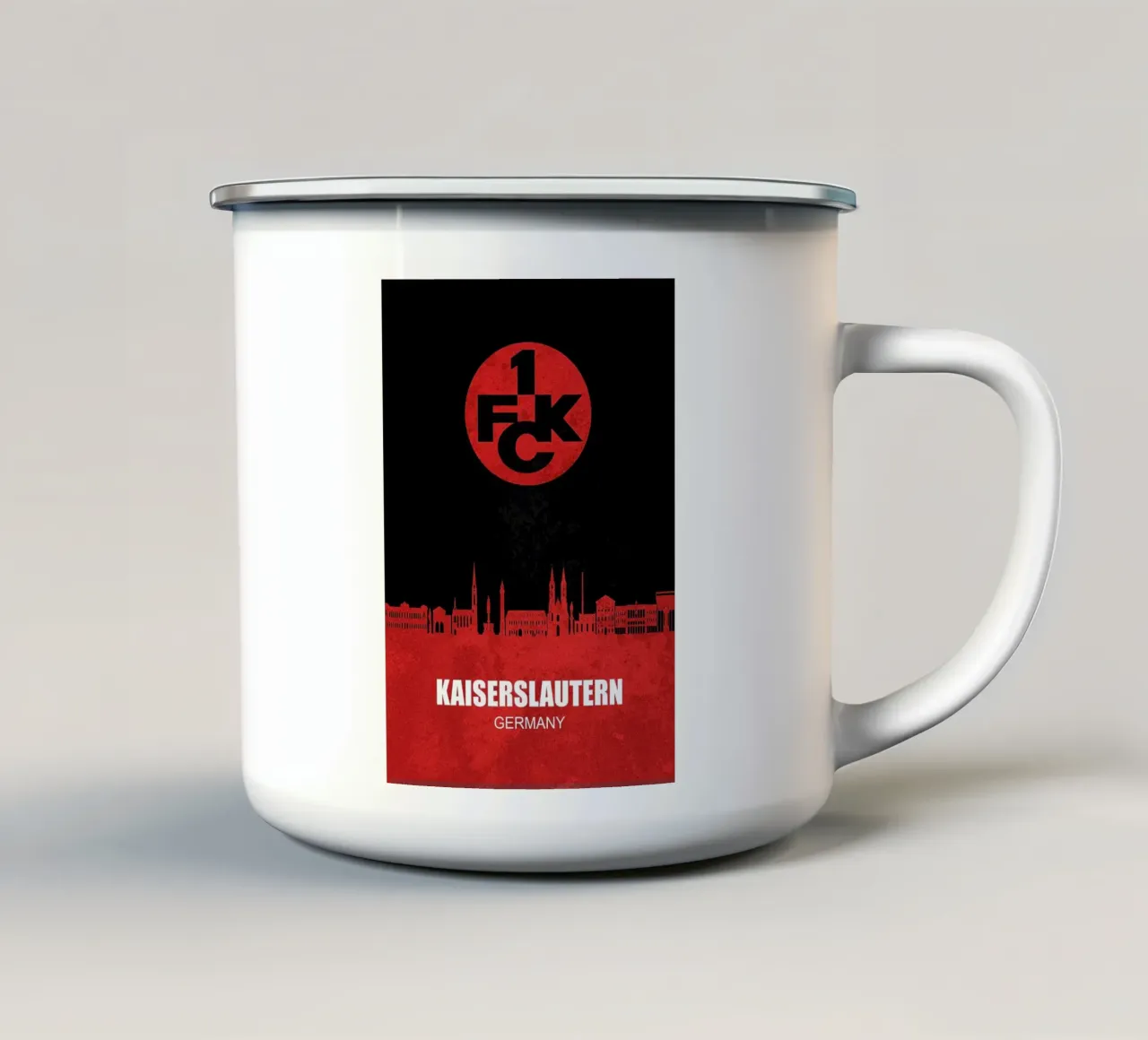 Skyline di Kaiserslautern tazza in smalto da kakaka