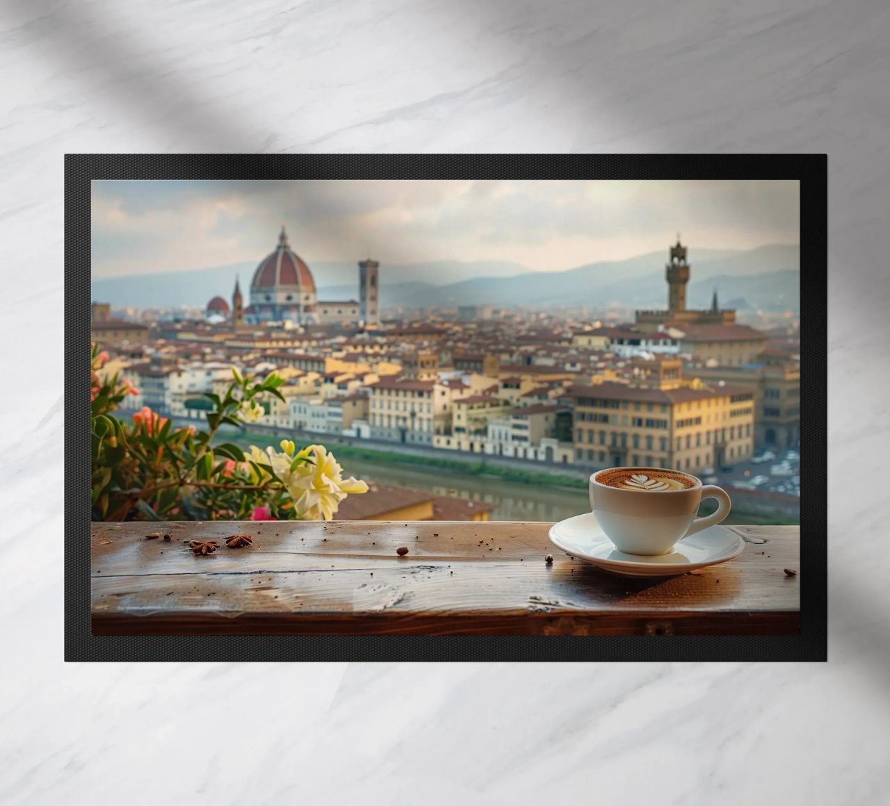 Caffè a Firenze zerbino da M-Ulrich-Digital Art