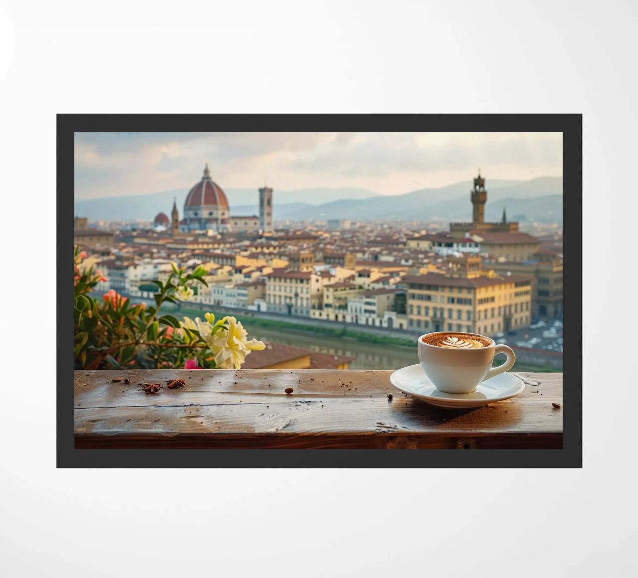 Caffè a Firenze zerbino da M-Ulrich-Digital Art