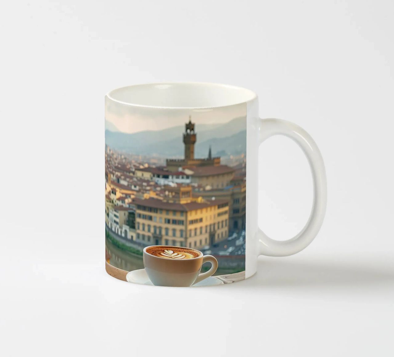 Caffè a Firenze tazza in ceramica da M-Ulrich-Digital Art