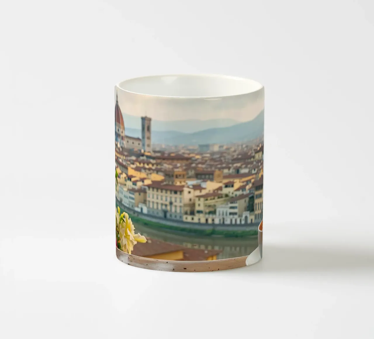 Coffee in Florence ceramic mug by M-Ulrich-Digital Art