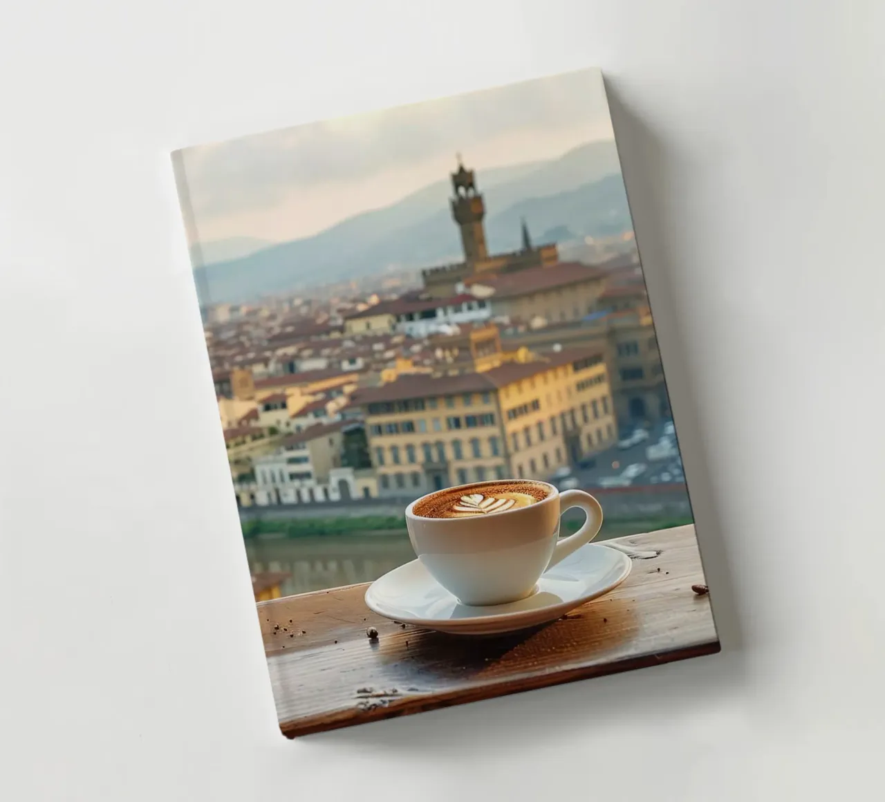 Coffee in Florence notebook by M-Ulrich-Digital Art
