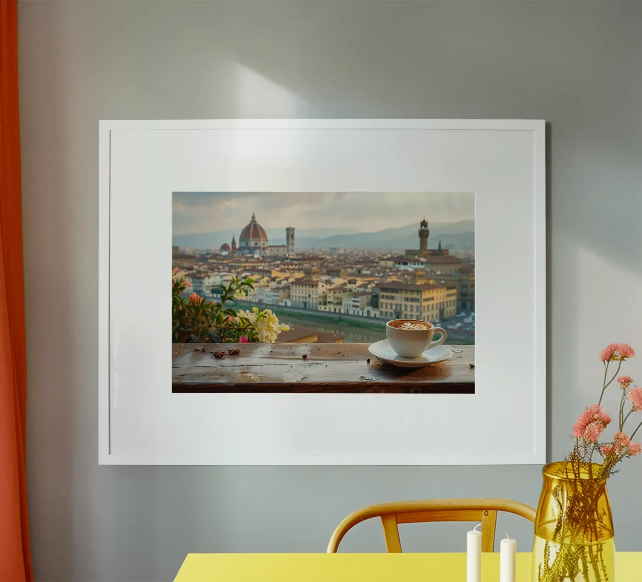 Caffè a Firenze poster da M-Ulrich-Digital Art