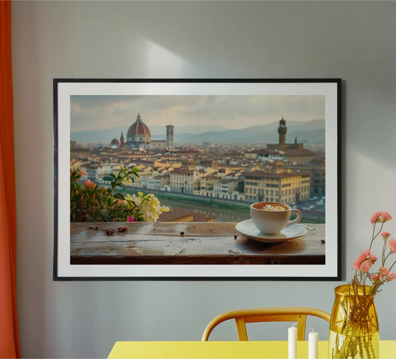 Caffè a Firenze poster da M-Ulrich-Digital Art