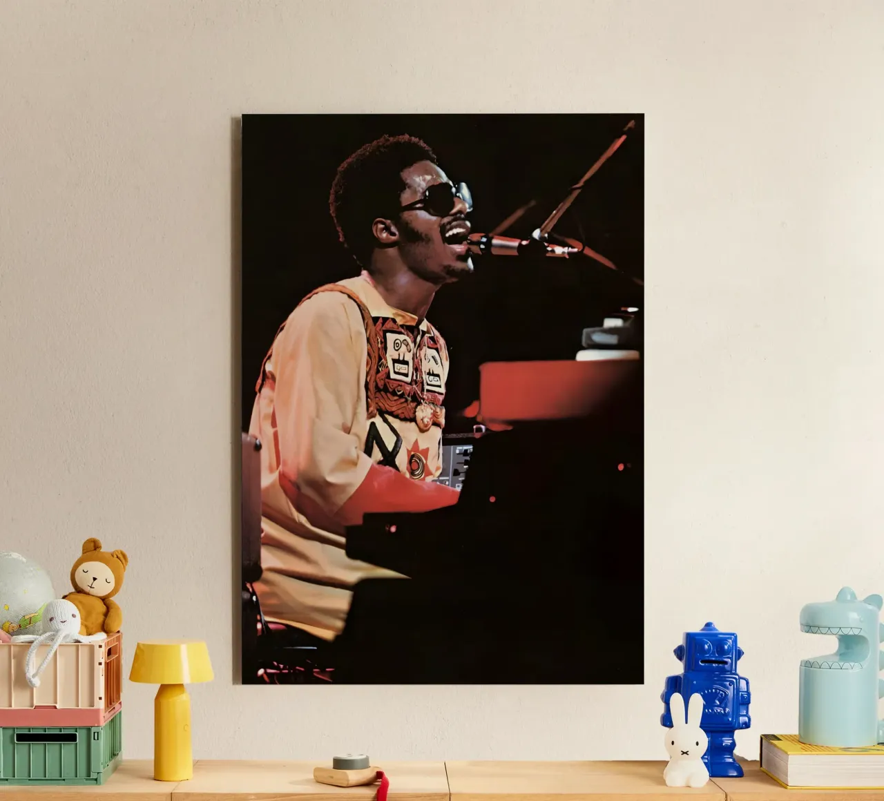 Stevie Wonder alluminio dibond da The Poster Hub