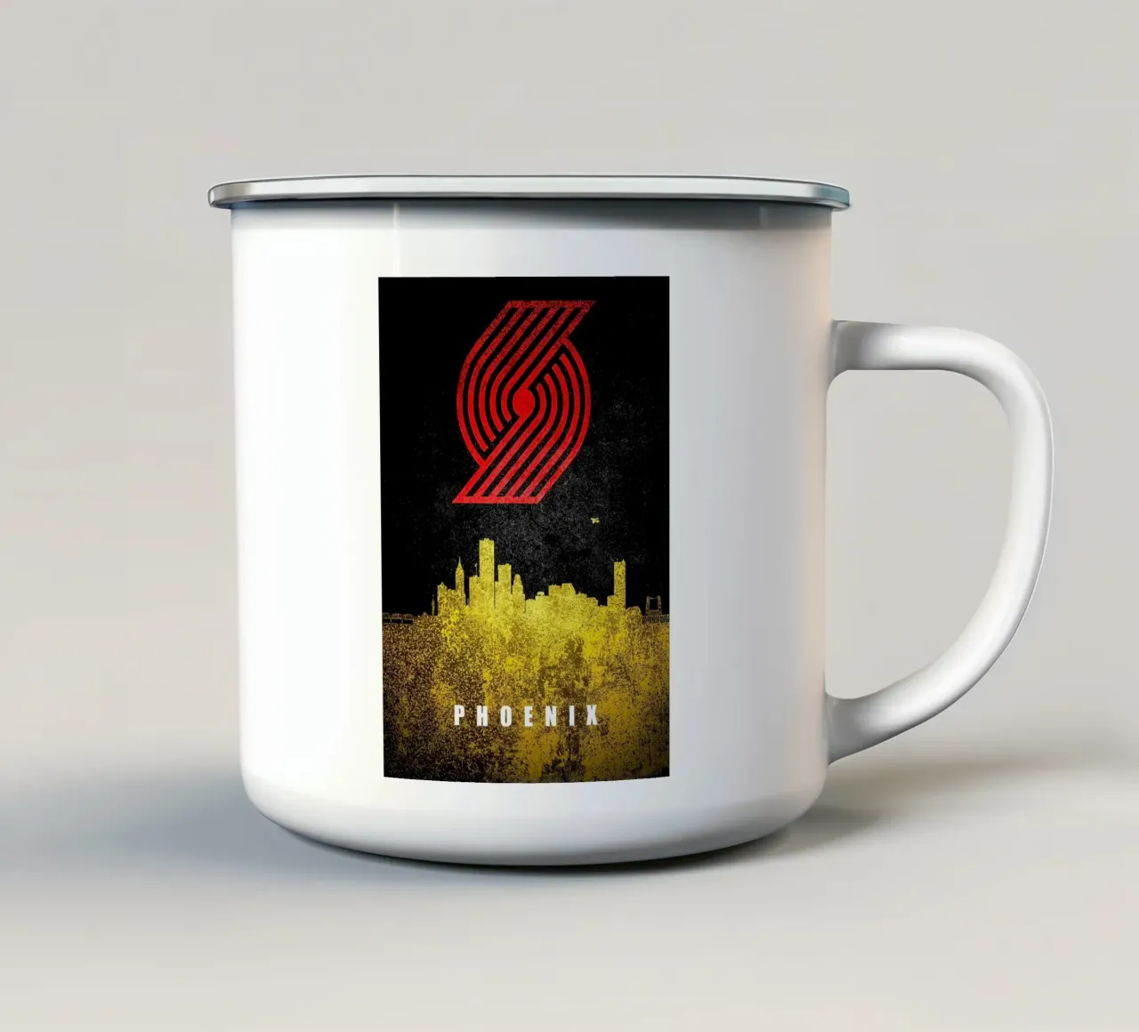 Skyline della città di Portland tazza in smalto da kakaka