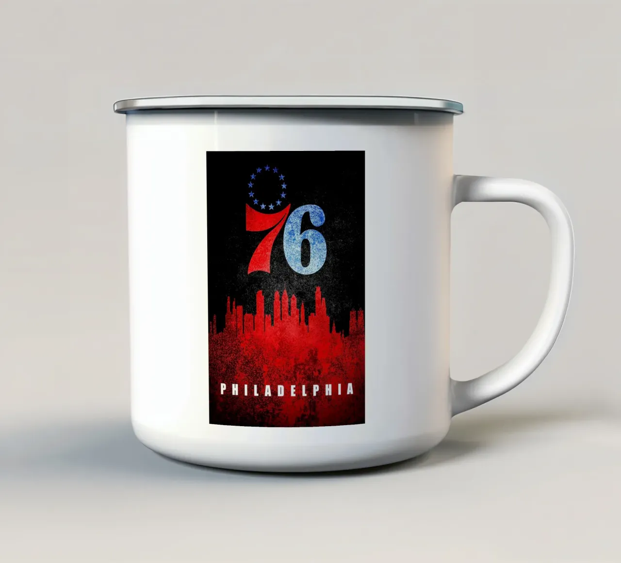 Skyline della città di Filadelfia tazza in smalto da kakaka
