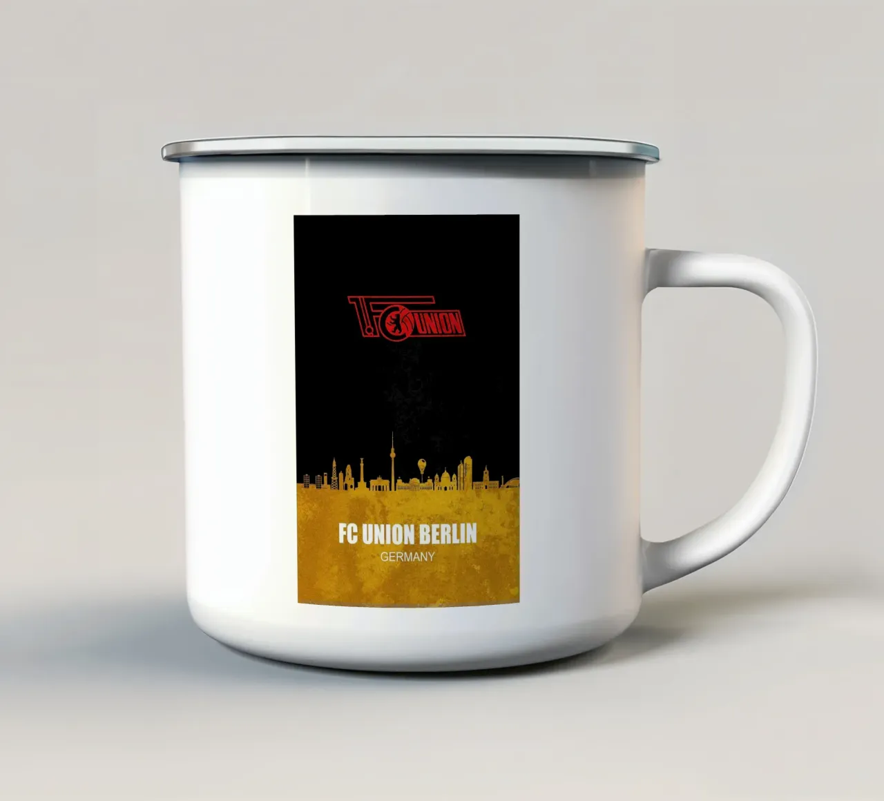 Skyline della città di Union Berlin tazza in smalto da kakaka
