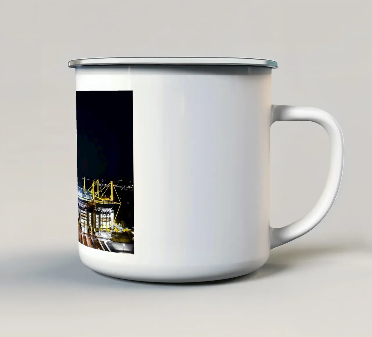 Signal Iduna Park Vista notturna tazza in smalto da kakaka