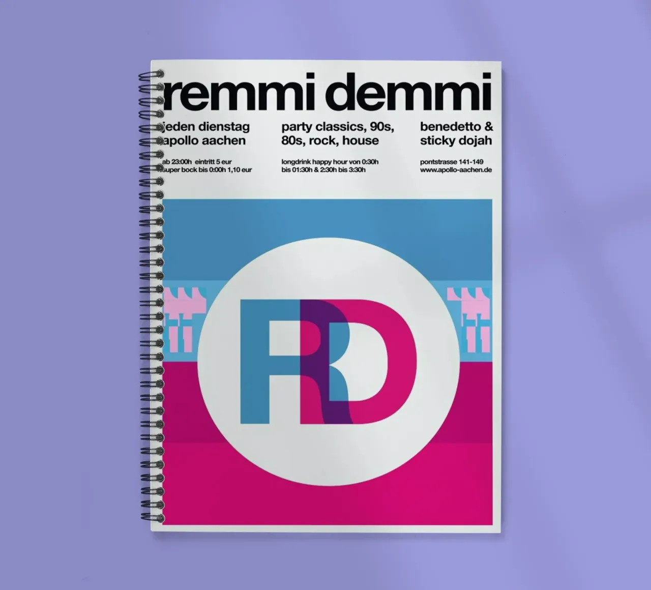 Remmi Demmi Party spiral notebook by Stephan Kochs