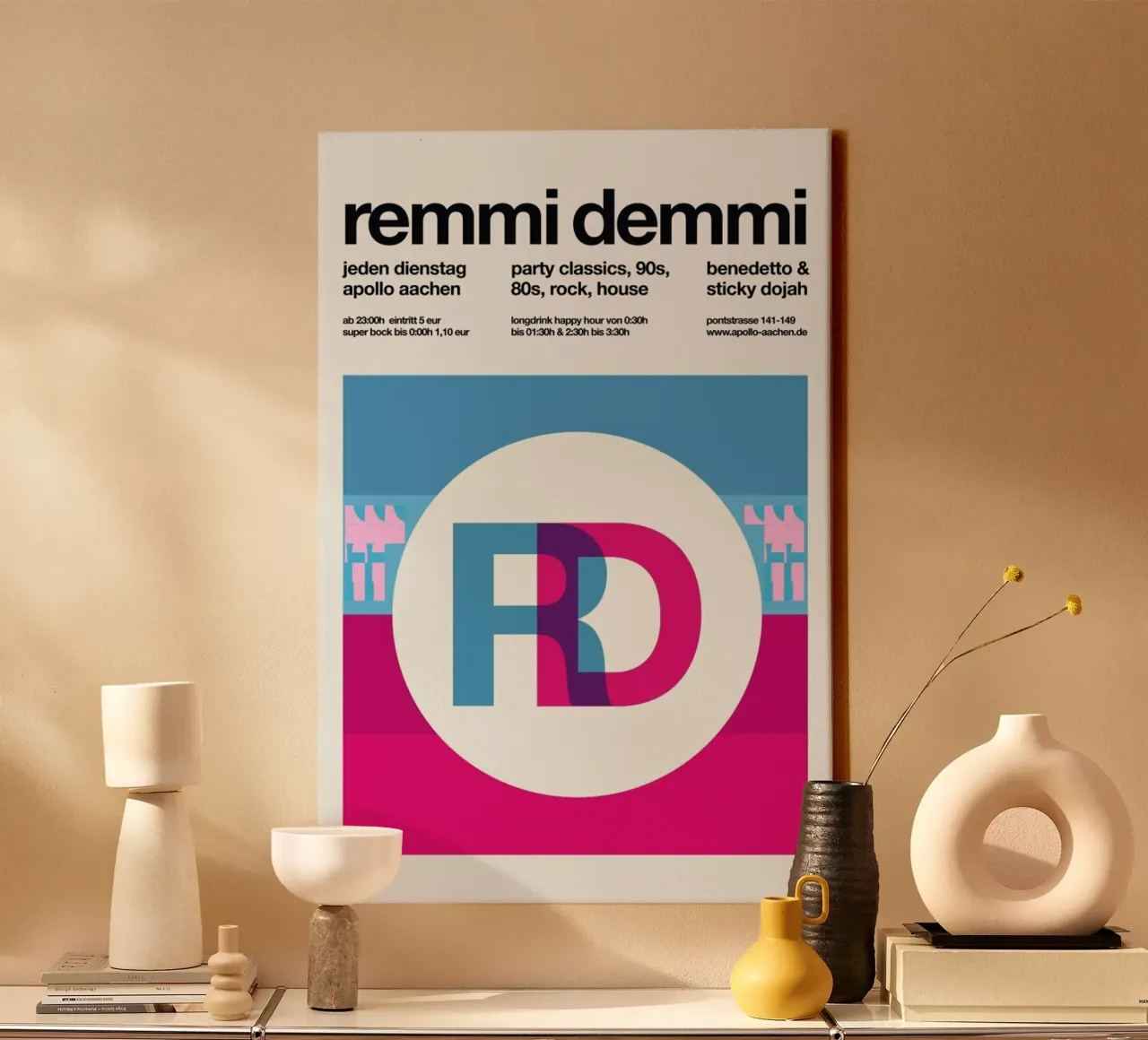 Remmi Demmi Party canvas met Baklijst van Stephan Kochs