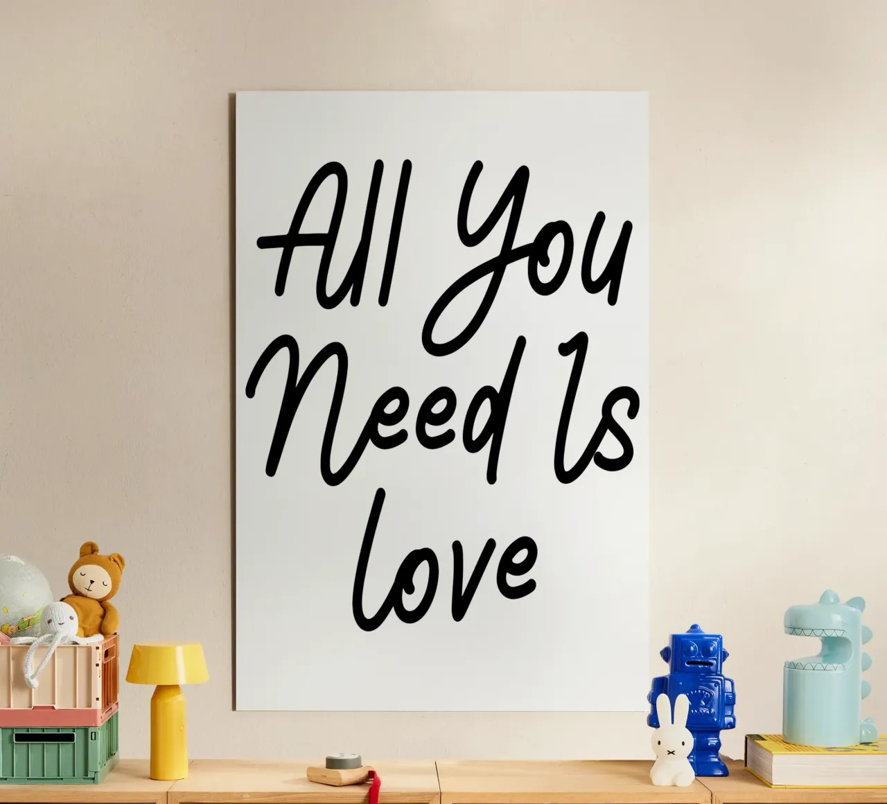 Tutto ciò che serve è l'amore alluminio dibond da Shark Printables