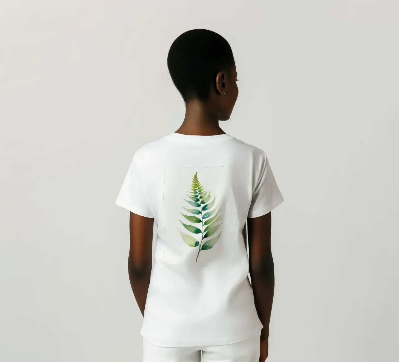 Quadro digitale minimalista di foglie di felce t-shirt da Bloom And Brush