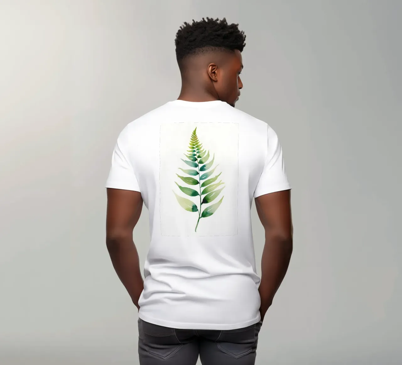 Quadro digitale minimalista di foglie di felce t-shirt da Bloom And Brush