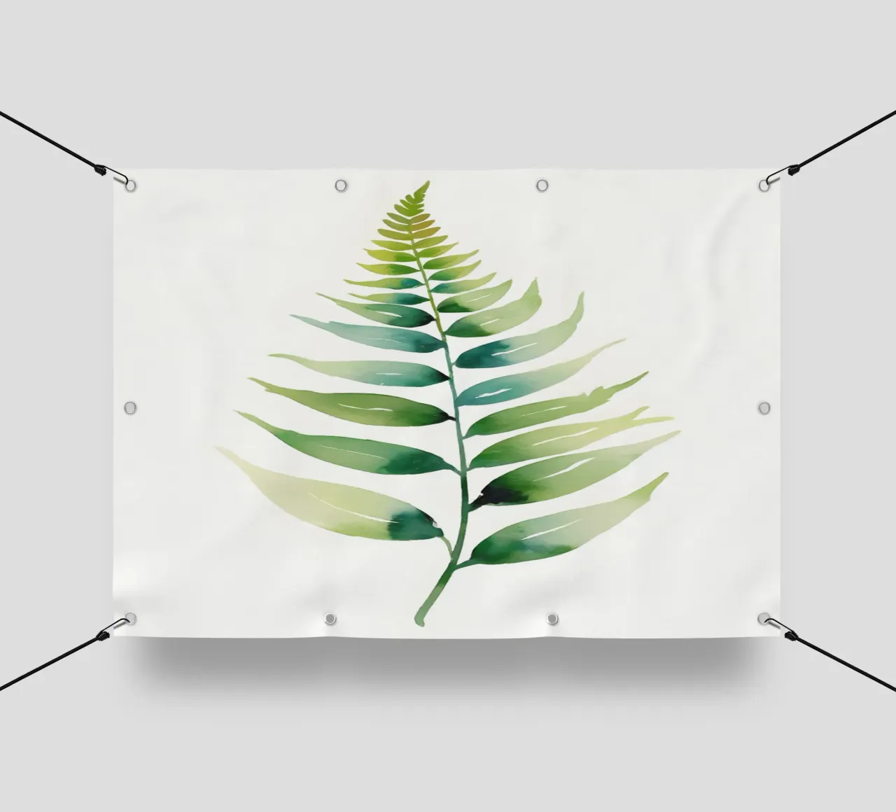 Quadro digitale minimalista di foglie di felce telo in pvc da Bloom And Brush