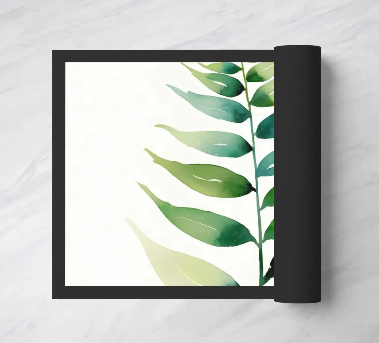 Quadro digitale minimalista di foglie di felce zerbino da Bloom And Brush