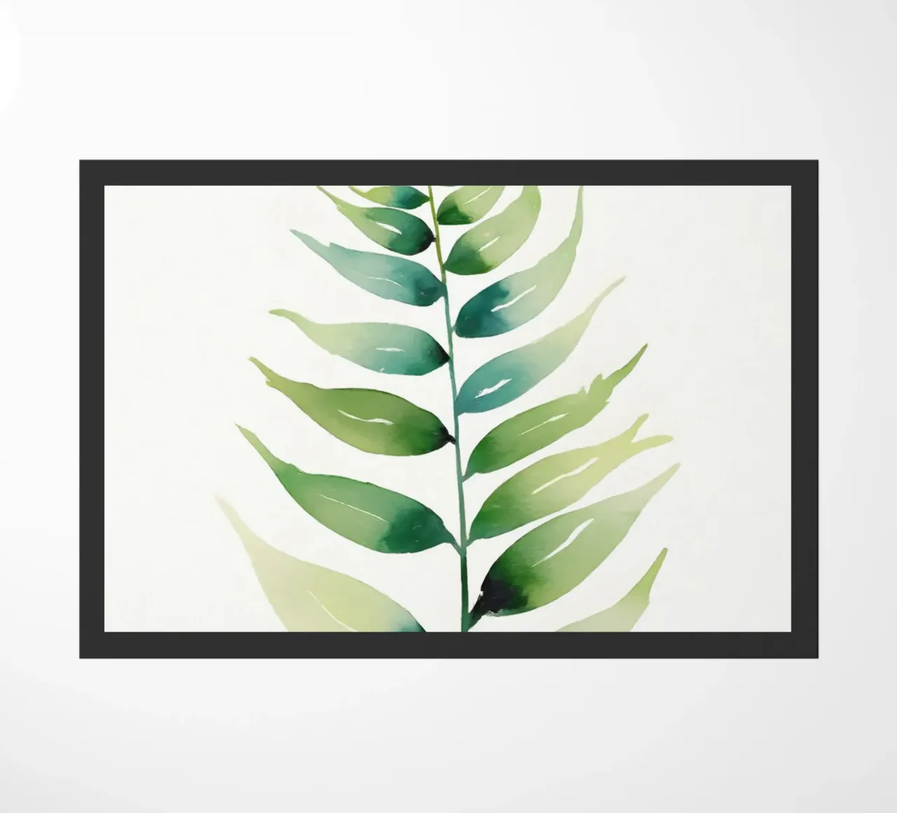 Quadro digitale minimalista di foglie di felce zerbino da Bloom And Brush